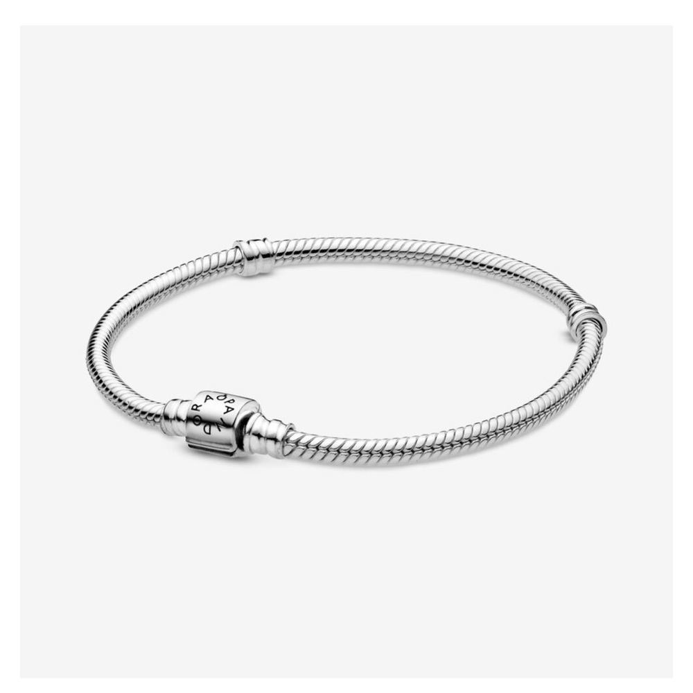 Pandora Moments Barrel Clasp Snake Chain Bracelet